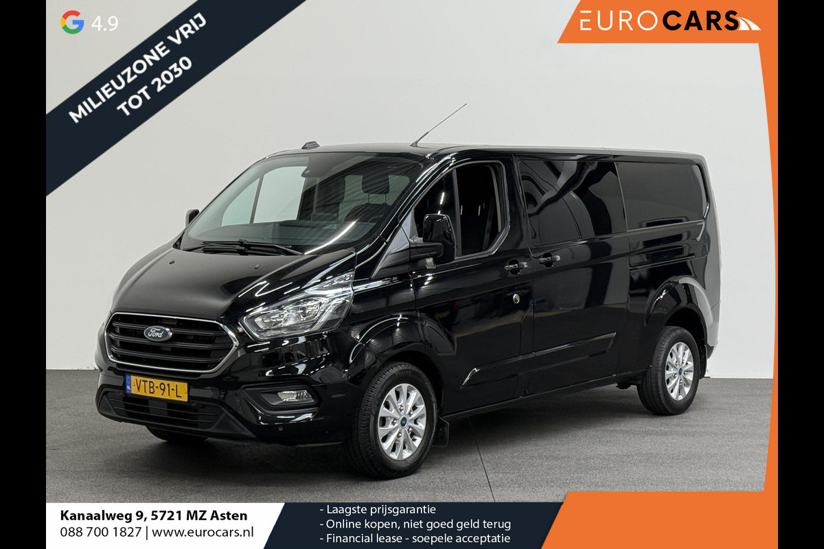 Ford Transit Custom 300 2.0 TDCI L2H1 Limited Dubbele cabine Automaat Navi Airco 2 Schuifdeuren Trekhaak PDC Carplay DAB