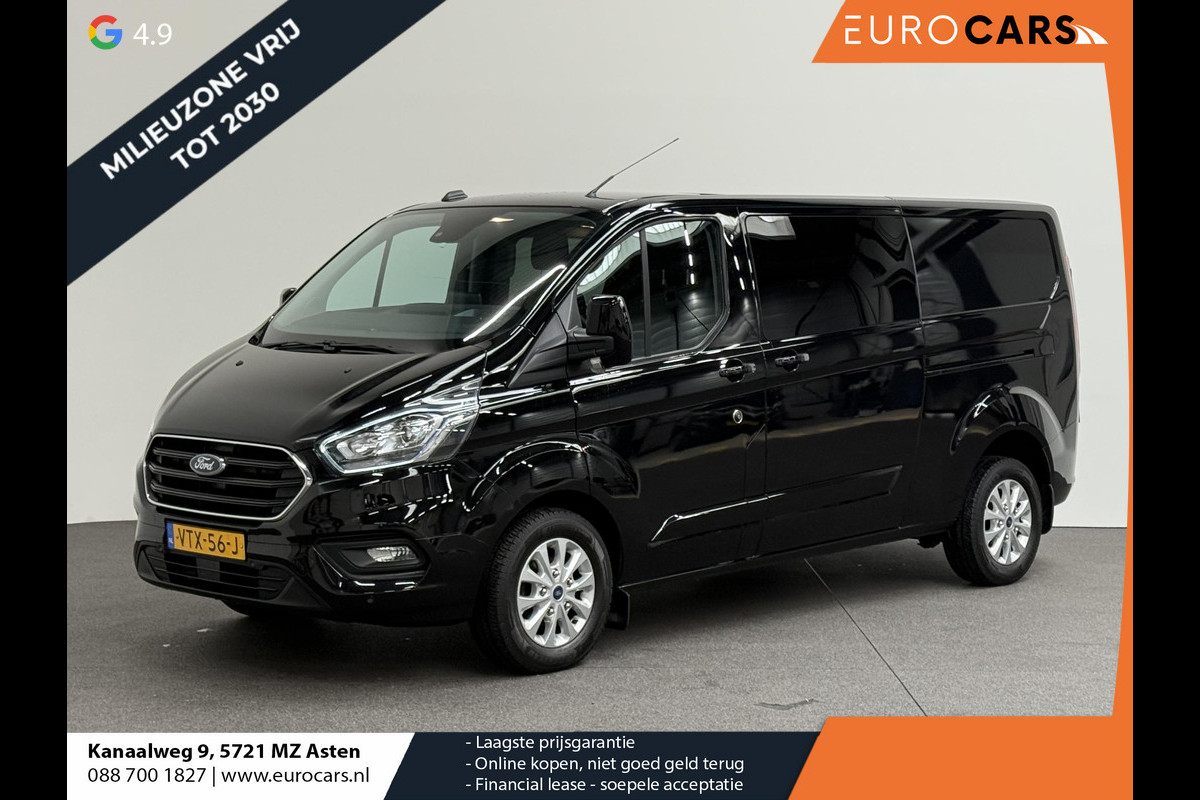 Ford Transit Custom 300 2.0 TDCI L2H1 Limited Dubbele cabine Navi Airco 2 Schuifdeuren Trekhaak PDC Camera Carplay DAB