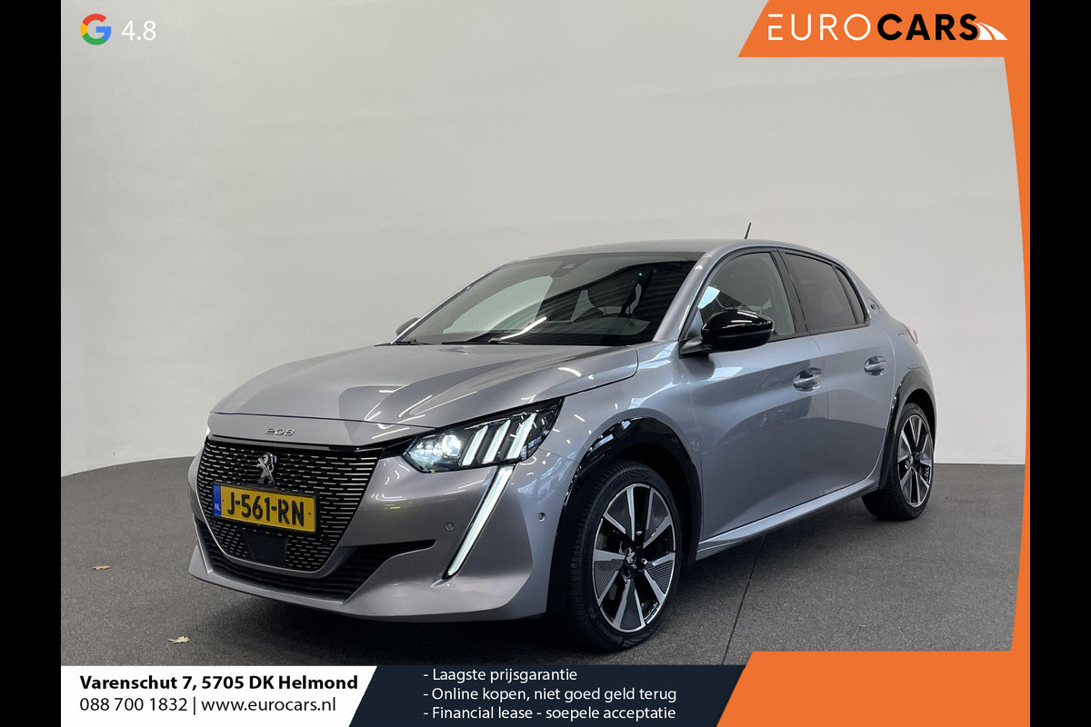 Peugeot e-208 EV GT 350 50 kWh Automaat Navigatie Apple Carplay/Android Auto Camera Parkeersensoren Cruise Control Stoelverwarming Half leder Climate Control Lichtmetalen velgen