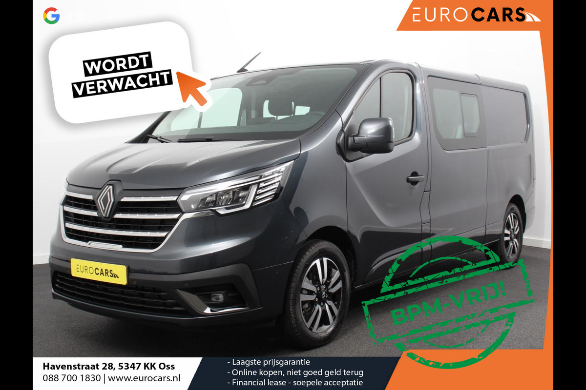 Renault Trafic 2.0 Blue dCi 150 Automaat L2H1 Adv. Dubbele Cabine Navigatie Airco Lichtmetalen velgen Betimmering Trekhaak Camera Parkeer sensoren Dab