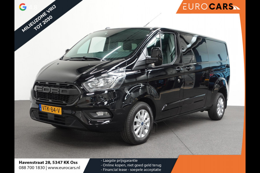 Ford Transit Custom 130pk Automaat L2H1 Limited Raptor Edition Dubbele Cabine | 2x Schuifdeur | Navigatie | Airco | Cruise control | Trekhaak | Parkeersensoren