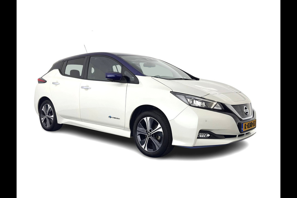 Nissan Leaf e+ Tekna 62 kWh {SOH-95%} (INCL-BTW) *Aut.*LEATHER-MICROFIBRE | FULL-LED | ADAPTIVE-CRUISE | BOSE-AUDIO | TOP-VIEW | DAB | KEYLESS | NAVI-FULLMAP | DAB | HEATED-COMFORTSEATS | BLIND-SPOT | PRIVACY-GLASS | 17''ALU*