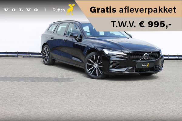Volvo V60 T6 350PK Automaat Plug-in hybrid AWD Plus Dark Long Range / Google infotainment / Cruise Control / Lederen bekleding / Keyless entry / Elektrisch bedienbare voorstoelen met geheugen / Verwarmbare voorstoelen