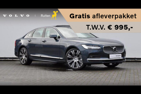Volvo S90 B5 264PK Automaat Ultimate Bright / Adaptive cruise control/ Parkeersensoren met camera/ Harman Kardon audio, Panoramadak/ Head up display/ BLIS/ Apple carplay/ Leder dashboard
