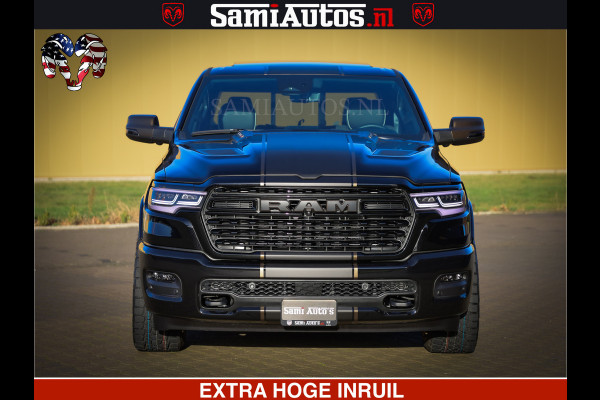 Dodge Ram 1500 Limited Night H.O 540HP 706Nm | Massage + Full Option | De Meest Luxe en Volle Pick-Up in zijn Klasse | Comfortabele Dubbele Cabine met Royale 5 Zitplaatsen | BPM vrij | Nu Leverbaar uit Voorraad | Voorraad Nr 2353 - 5412