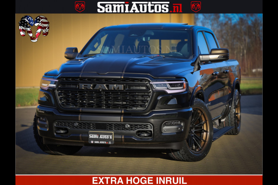 Dodge Ram 1500 Limited Night H.O 540HP 706Nm | Massage + Full Option | De Meest Luxe en Volle Pick-Up in zijn Klasse | Comfortabele Dubbele Cabine met Royale 5 Zitplaatsen | BPM vrij | Nu Leverbaar uit Voorraad | Voorraad Nr 2353 - 5412