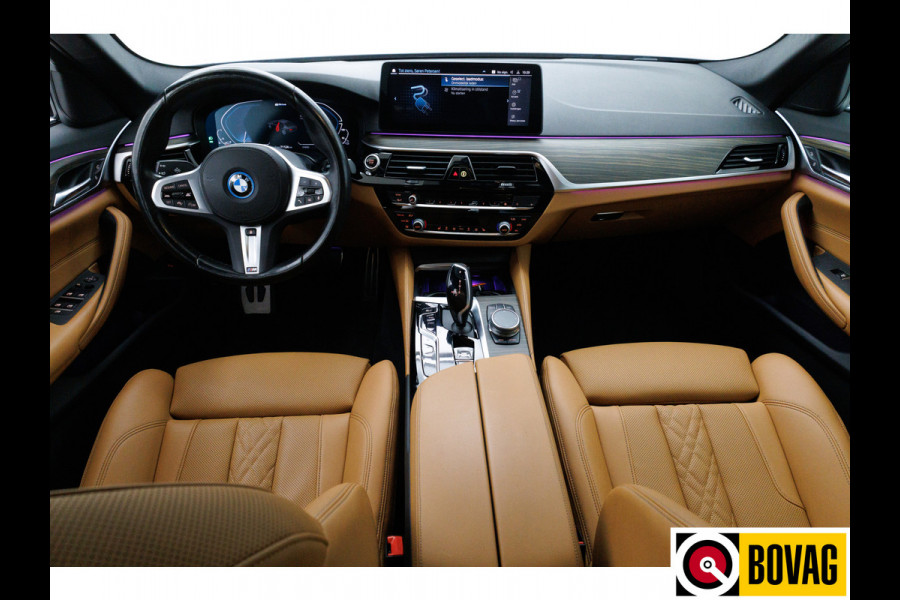 BMW 5 Serie 545e xDrive automaat 394 PK M-Sport M-performance parts Shadowline, Stoel + Stuurverw. 20" LMV, Ambiance verlichting, Driver assist