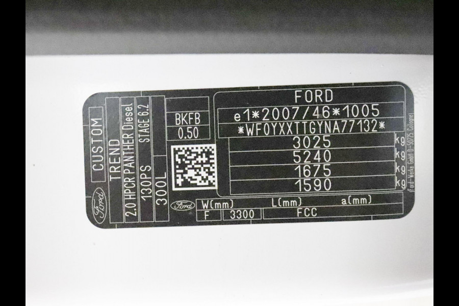 Ford Transit Custom 130pk L2H1 Raptor Edition Trend 2x Schuifdeur Airco Cruise Control  Achterklep Radio Bluetooth Euro6