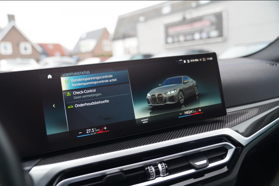 BMW i4 M50 High Executive 84 kWh | BTW | 360 Camera | LASER | Dravitgrau metallic | Adaptieve Cruise | Trekhaak | Schuif/kanteldak