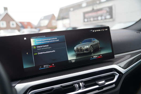 BMW i4 M50 High Executive 84 kWh | BTW | 360 Camera | LASER | Dravitgrau metallic | Adaptieve Cruise | Trekhaak | Schuif/kanteldak