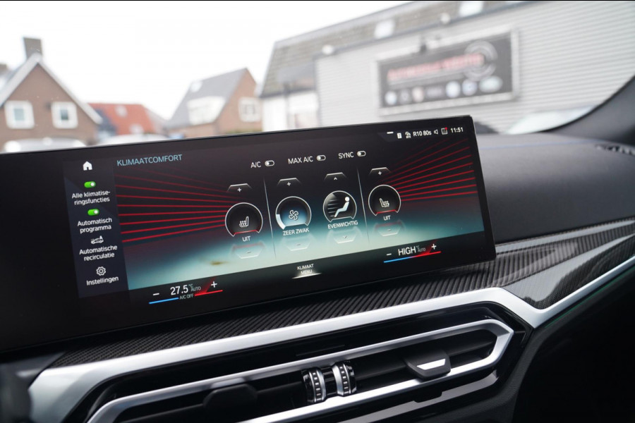 BMW i4 M50 High Executive 84 kWh | BTW | 360 Camera | LASER | Dravitgrau metallic | Adaptieve Cruise | Trekhaak | Schuif/kanteldak