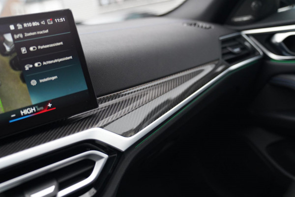 BMW i4 M50 High Executive 84 kWh | BTW | 360 Camera | LASER | Dravitgrau metallic | Adaptieve Cruise | Trekhaak | Schuif/kanteldak