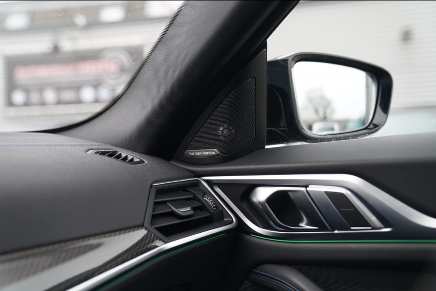 BMW i4 M50 High Executive 84 kWh | BTW | 360 Camera | LASER | Dravitgrau metallic | Adaptieve Cruise | Trekhaak | Schuif/kanteldak