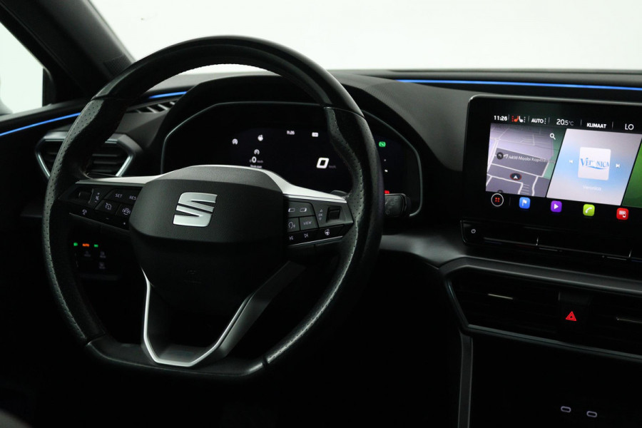 Seat Leon 1.5 eTSI FR Intense Automaat (VIRTUAL COCKPIT, SFEERVERLICHTING, ADAPTIVE CRUISE, STUUR-/STOELVERWARMING, 1e EIGENAAR)