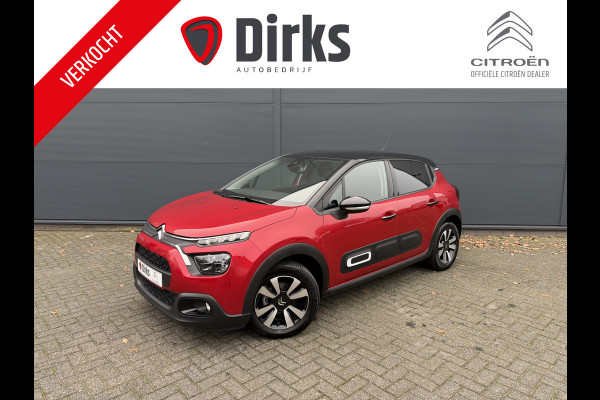 Citroën C3 82pk Max (Camera - Keyless Entry - LED - Automatische Airco - Navigatie - Apple Carplay - Parkeersensoren)