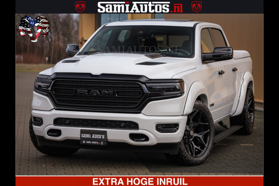 Dodge Ram 1500 Limited Night | 5.7 V8 Hemi Full Option | Comfortabele Dubbele Cabine met Royale 5 Zitplaatsen | De Meest Luxe en Volle Pick-Up in zijn Klasse | BPM vrij | Nu Leverbaar uit Voorraad | Voorraad Nr v45lpr