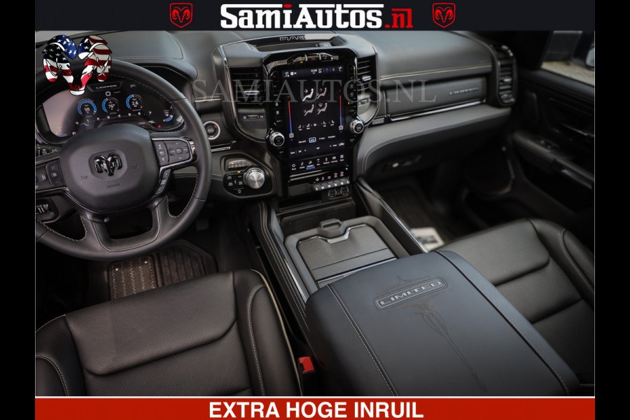 Dodge Ram 1500 Limited Night | 5.7 V8 Hemi Full Option | Comfortabele Dubbele Cabine met Royale 5 Zitplaatsen | De Meest Luxe en Volle Pick-Up in zijn Klasse | BPM vrij | Nu Leverbaar uit Voorraad | Voorraad Nr v45lpr