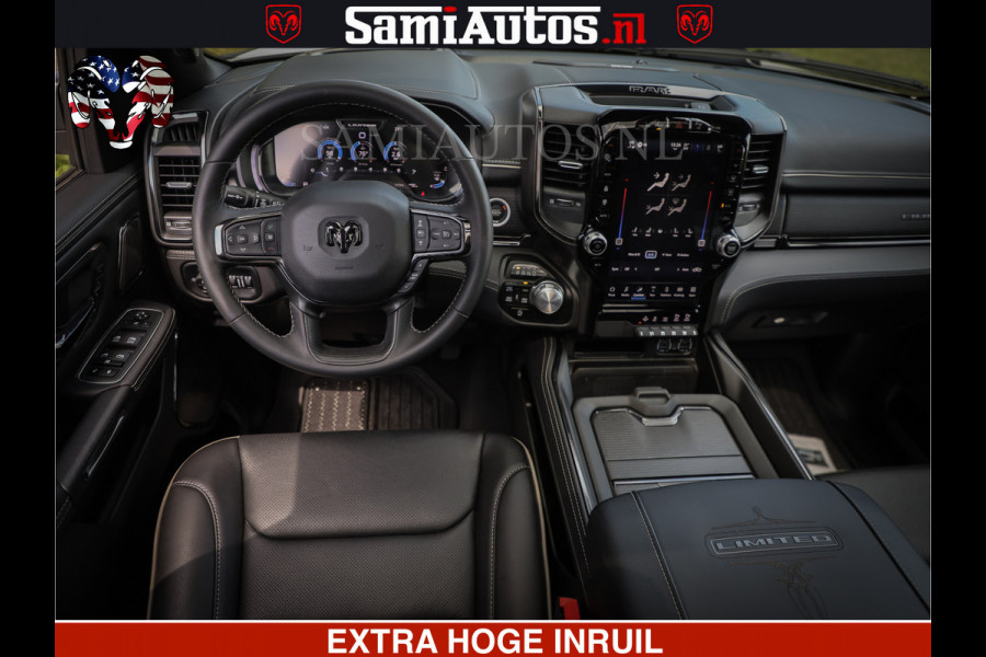 Dodge Ram 1500 Limited Night | 5.7 V8 Hemi Full Option | Comfortabele Dubbele Cabine met Royale 5 Zitplaatsen | De Meest Luxe en Volle Pick-Up in zijn Klasse | BPM vrij | Nu Leverbaar uit Voorraad | Voorraad Nr v45lpr