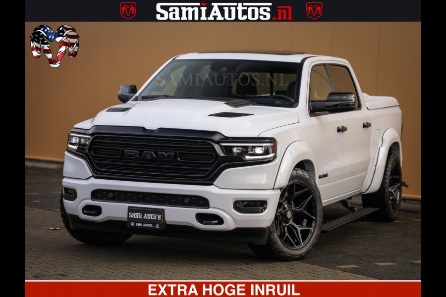 Dodge Ram 1500 Limited Night | 5.7 V8 Hemi Full Option | Comfortabele Dubbele Cabine met Royale 5 Zitplaatsen | De Meest Luxe en Volle Pick-Up in zijn Klasse | BPM vrij | Nu Leverbaar uit Voorraad | Voorraad Nr v45lpr