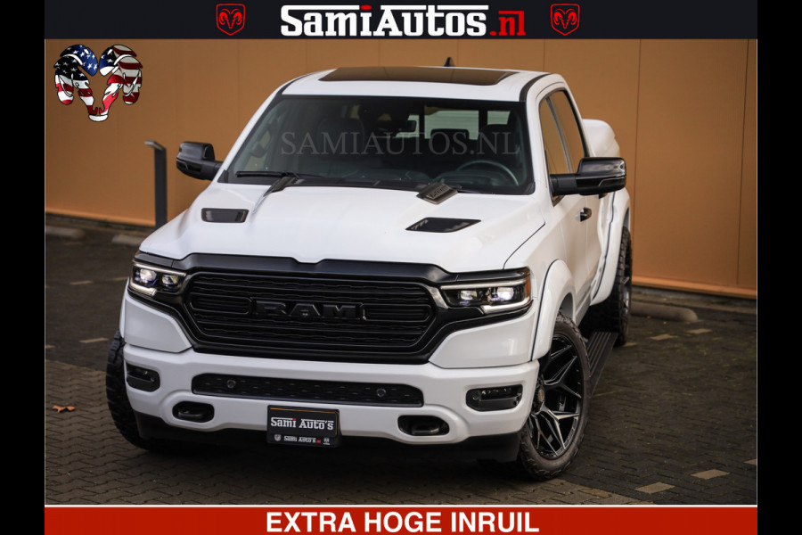 Dodge Ram 1500 Limited Night | 5.7 V8 Hemi Full Option | Comfortabele Dubbele Cabine met Royale 5 Zitplaatsen | De Meest Luxe en Volle Pick-Up in zijn Klasse | BPM vrij | Nu Leverbaar uit Voorraad | Voorraad Nr v45lpr