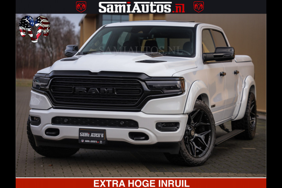 Dodge Ram 1500 Limited Night | 5.7 V8 Hemi Full Option | Comfortabele Dubbele Cabine met Royale 5 Zitplaatsen | De Meest Luxe en Volle Pick-Up in zijn Klasse | BPM vrij | Nu Leverbaar uit Voorraad | Voorraad Nr v45lpr