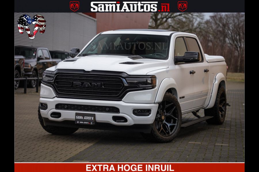 Dodge Ram 1500 Limited Night | 5.7 V8 Hemi Full Option | Comfortabele Dubbele Cabine met Royale 5 Zitplaatsen | De Meest Luxe en Volle Pick-Up in zijn Klasse | BPM vrij | Nu Leverbaar uit Voorraad | Voorraad Nr v45lpr