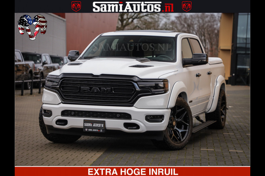 Dodge Ram 1500 Limited Night | 5.7 V8 Hemi Full Option | Comfortabele Dubbele Cabine met Royale 5 Zitplaatsen | De Meest Luxe en Volle Pick-Up in zijn Klasse | BPM vrij | Nu Leverbaar uit Voorraad | Voorraad Nr v45lpr