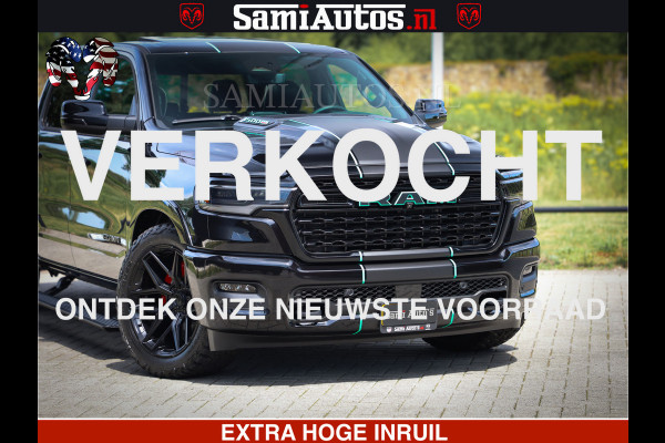 Dodge Ram 1500 Limited Night High Output 540HP 706Nm | Massage + Full Option | De Meest Luxe en Volle Pick-Up in zijn Klasse | Comfortabele Dubbele Cabine met Royale 5 Zitplaatsen | BPM vrij | Nu Leverbaar uit Voorraad | Voorraad Nr 2350 - 5181