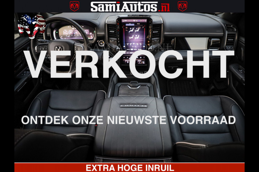 Dodge Ram 1500 Limited Night High Output 540HP 706Nm | Massage + Full Option | De Meest Luxe en Volle Pick-Up in zijn Klasse | Comfortabele Dubbele Cabine met Royale 5 Zitplaatsen | BPM vrij | Nu Leverbaar uit Voorraad | Voorraad Nr 2350 - 5181