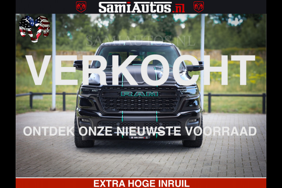 Dodge Ram 1500 Limited Night High Output 540HP 706Nm | Massage + Full Option | De Meest Luxe en Volle Pick-Up in zijn Klasse | Comfortabele Dubbele Cabine met Royale 5 Zitplaatsen | BPM vrij | Nu Leverbaar uit Voorraad | Voorraad Nr 2350 - 5181