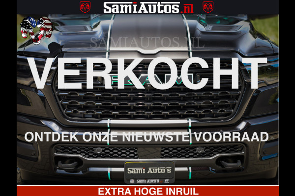 Dodge Ram 1500 Limited Night High Output 540HP 706Nm | Massage + Full Option | De Meest Luxe en Volle Pick-Up in zijn Klasse | Comfortabele Dubbele Cabine met Royale 5 Zitplaatsen | BPM vrij | Nu Leverbaar uit Voorraad | Voorraad Nr 2350 - 5181