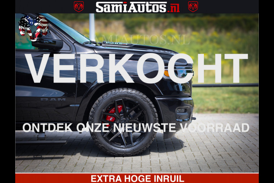 Dodge Ram 1500 Limited Night High Output 540HP 706Nm | Massage + Full Option | De Meest Luxe en Volle Pick-Up in zijn Klasse | Comfortabele Dubbele Cabine met Royale 5 Zitplaatsen | BPM vrij | Nu Leverbaar uit Voorraad | Voorraad Nr 2350 - 5181