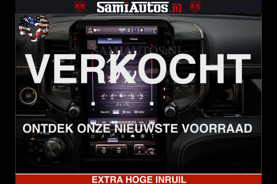 Dodge Ram 1500 Limited Night High Output 540HP 706Nm | Massage + Full Option | De Meest Luxe en Volle Pick-Up in zijn Klasse | Comfortabele Dubbele Cabine met Royale 5 Zitplaatsen | BPM vrij | Nu Leverbaar uit Voorraad | Voorraad Nr 2350 - 5181
