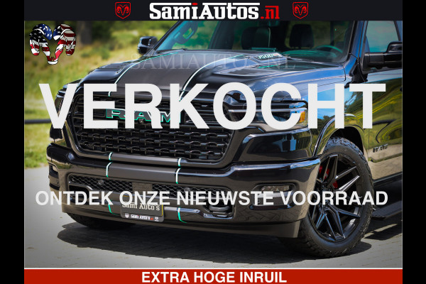 Dodge Ram 1500 Limited Night High Output 540HP 706Nm | Massage + Full Option | De Meest Luxe en Volle Pick-Up in zijn Klasse | Comfortabele Dubbele Cabine met Royale 5 Zitplaatsen | BPM vrij | Nu Leverbaar uit Voorraad | Voorraad Nr 2350 - 5181