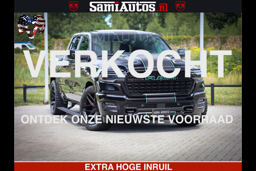 Dodge Ram 1500 Limited Night High Output 540HP 706Nm | Massage + Full Option | De Meest Luxe en Volle Pick-Up in zijn Klasse | Comfortabele Dubbele Cabine met Royale 5 Zitplaatsen | BPM vrij | Nu Leverbaar uit Voorraad | Voorraad Nr 2350 - 5181