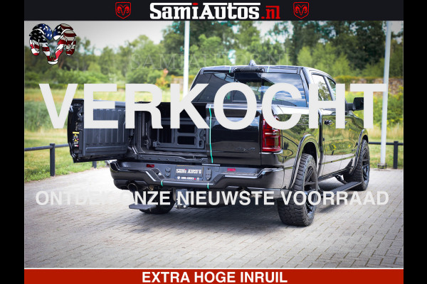 Dodge Ram 1500 Limited Night High Output 540HP 706Nm | Massage + Full Option | De Meest Luxe en Volle Pick-Up in zijn Klasse | Comfortabele Dubbele Cabine met Royale 5 Zitplaatsen | BPM vrij | Nu Leverbaar uit Voorraad | Voorraad Nr 2350 - 5181