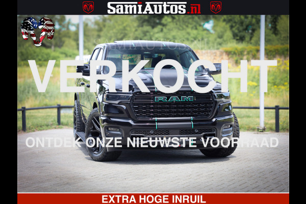 Dodge Ram 1500 Limited Night High Output 540HP 706Nm | Massage + Full Option | De Meest Luxe en Volle Pick-Up in zijn Klasse | Comfortabele Dubbele Cabine met Royale 5 Zitplaatsen | BPM vrij | Nu Leverbaar uit Voorraad | Voorraad Nr 2350 - 5181