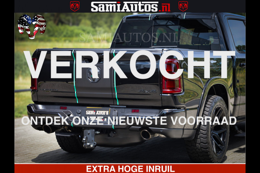 Dodge Ram 1500 Limited Night High Output 540HP 706Nm | Massage + Full Option | De Meest Luxe en Volle Pick-Up in zijn Klasse | Comfortabele Dubbele Cabine met Royale 5 Zitplaatsen | BPM vrij | Nu Leverbaar uit Voorraad | Voorraad Nr 2350 - 5181