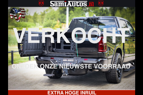 Dodge Ram 1500 Limited Night High Output 540HP 706Nm | Massage + Full Option | De Meest Luxe en Volle Pick-Up in zijn Klasse | Comfortabele Dubbele Cabine met Royale 5 Zitplaatsen | BPM vrij | Nu Leverbaar uit Voorraad | Voorraad Nr 2350 - 5181