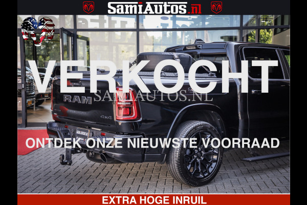 Dodge Ram 1500 Limited Night High Output 540HP 706Nm | Massage + Full Option | De Meest Luxe en Volle Pick-Up in zijn Klasse | Comfortabele Dubbele Cabine met Royale 5 Zitplaatsen | BPM vrij | Nu Leverbaar uit Voorraad | Voorraad Nr 2350 - 5181