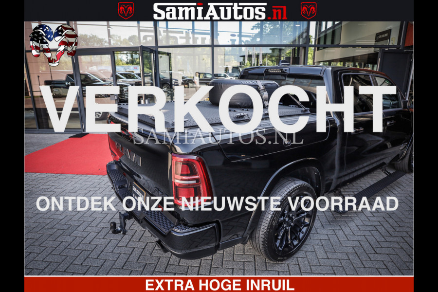 Dodge Ram 1500 Limited Night High Output 540HP 706Nm | Massage + Full Option | De Meest Luxe en Volle Pick-Up in zijn Klasse | Comfortabele Dubbele Cabine met Royale 5 Zitplaatsen | BPM vrij | Nu Leverbaar uit Voorraad | Voorraad Nr 2350 - 5181