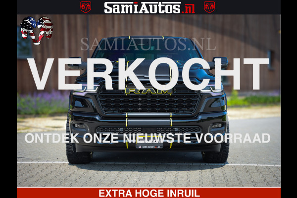 Dodge Ram 1500 Limited Night High Output 540HP 706Nm | Massage + Full Option | De Meest Luxe en Volle Pick-Up in zijn Klasse | Comfortabele Dubbele Cabine met Royale 5 Zitplaatsen | BPM vrij | Nu Leverbaar uit Voorraad | Voorraad Nr 2327 - 5407