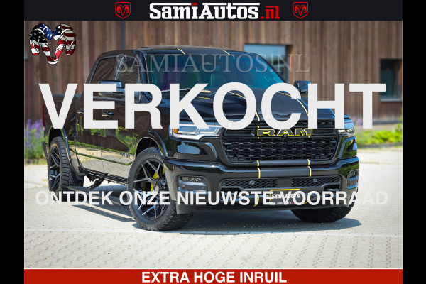 Dodge Ram 1500 Limited Night High Output 540HP 706Nm | Massage + Full Option | De Meest Luxe en Volle Pick-Up in zijn Klasse | Comfortabele Dubbele Cabine met Royale 5 Zitplaatsen | BPM vrij | Nu Leverbaar uit Voorraad | Voorraad Nr 2327 - 5407
