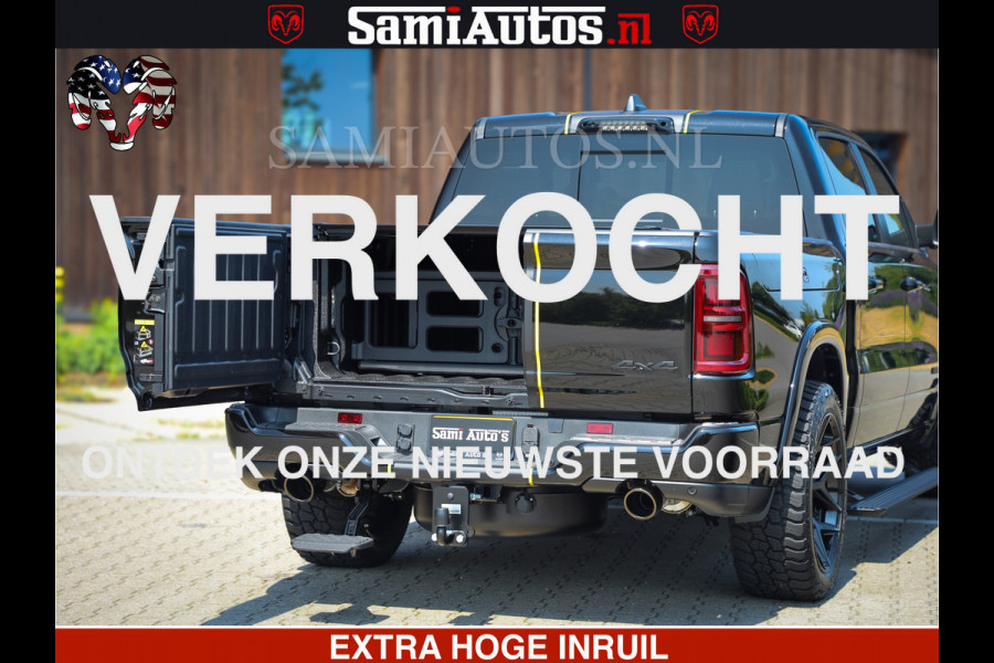 Dodge Ram 1500 Limited Night High Output 540HP 706Nm | Massage + Full Option | De Meest Luxe en Volle Pick-Up in zijn Klasse | Comfortabele Dubbele Cabine met Royale 5 Zitplaatsen | BPM vrij | Nu Leverbaar uit Voorraad | Voorraad Nr 2327 - 5407