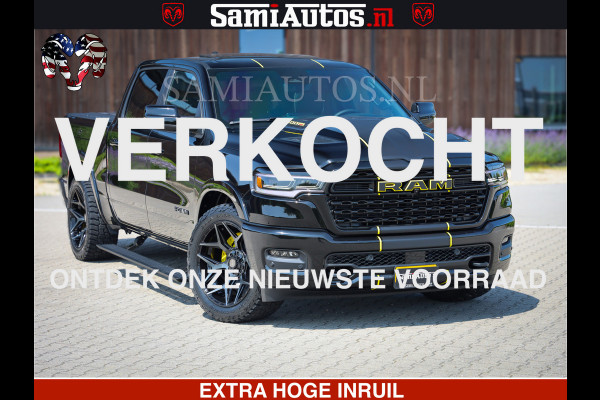 Dodge Ram 1500 Limited Night High Output 540HP 706Nm | Massage + Full Option | De Meest Luxe en Volle Pick-Up in zijn Klasse | Comfortabele Dubbele Cabine met Royale 5 Zitplaatsen | BPM vrij | Nu Leverbaar uit Voorraad | Voorraad Nr 2327 - 5407