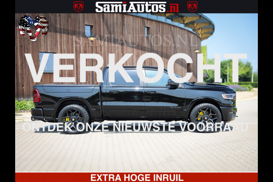 Dodge Ram 1500 Limited Night High Output 540HP 706Nm | Massage + Full Option | De Meest Luxe en Volle Pick-Up in zijn Klasse | Comfortabele Dubbele Cabine met Royale 5 Zitplaatsen | BPM vrij | Nu Leverbaar uit Voorraad | Voorraad Nr 2327 - 5407