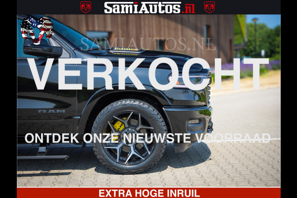 Dodge Ram 1500 Limited Night High Output 540HP 706Nm | Massage + Full Option | De Meest Luxe en Volle Pick-Up in zijn Klasse | Comfortabele Dubbele Cabine met Royale 5 Zitplaatsen | BPM vrij | Nu Leverbaar uit Voorraad | Voorraad Nr 2327 - 5407