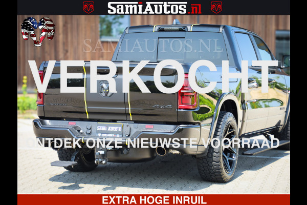 Dodge Ram 1500 Limited Night High Output 540HP 706Nm | Massage + Full Option | De Meest Luxe en Volle Pick-Up in zijn Klasse | Comfortabele Dubbele Cabine met Royale 5 Zitplaatsen | BPM vrij | Nu Leverbaar uit Voorraad | Voorraad Nr 2327 - 5407