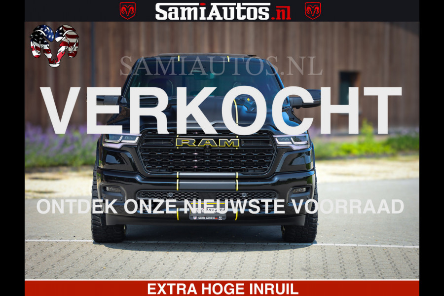 Dodge Ram 1500 Limited Night High Output 540HP 706Nm | Massage + Full Option | De Meest Luxe en Volle Pick-Up in zijn Klasse | Comfortabele Dubbele Cabine met Royale 5 Zitplaatsen | BPM vrij | Nu Leverbaar uit Voorraad | Voorraad Nr 2327 - 5407
