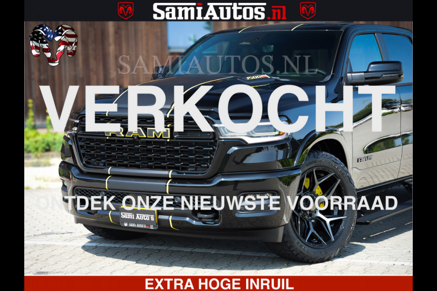 Dodge Ram 1500 Limited Night High Output 540HP 706Nm | Massage + Full Option | De Meest Luxe en Volle Pick-Up in zijn Klasse | Comfortabele Dubbele Cabine met Royale 5 Zitplaatsen | BPM vrij | Nu Leverbaar uit Voorraad | Voorraad Nr 2327 - 5407